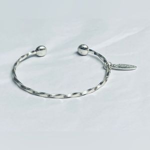 Plunder Design "Gretta" Twisted Silver Cuff Bracelet